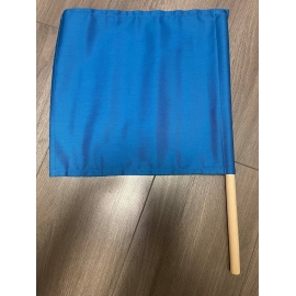 Drapeau d’arbitrage avec manche en bois (paire)