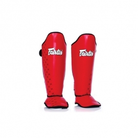 PROTÈGES TIBIAS & PIEDS FAIRTEX SP5 ROUGE CUIR TOP