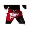 SHORT DE BOXE THAÏ ROUGE/BLANC FAIRTEX