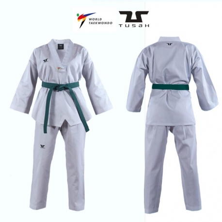 Tusah Dobok Starter WT approuvé col blanc